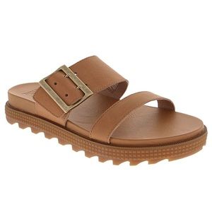 Sorel Women’s Roaming Buckle Slide Sandals - 10.5 - Camel Brown - NEW IN BOX!